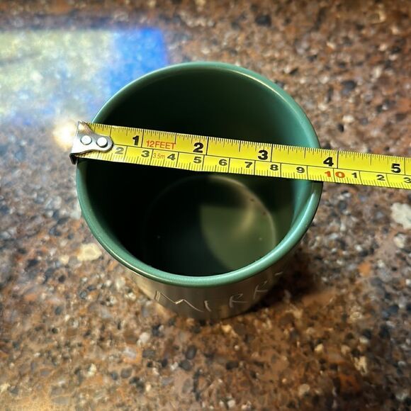 Rae Dunn Green Matte Finish ‘Merry’ Ceramic Cup - Picture 3 of 4